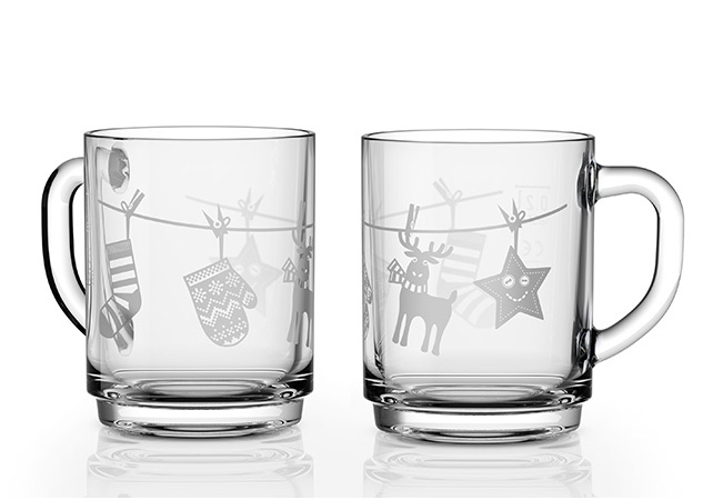 Frosty Set Of Glass Mugs